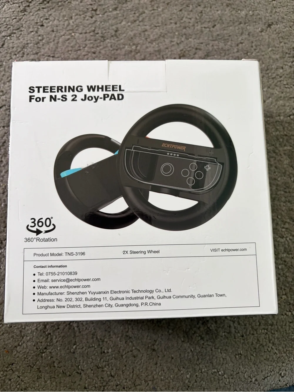 ECHT Steering Wheel Controller with Light Blue Accent